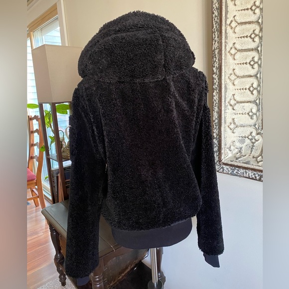 SAM Boucle Faux Shearling Nala Outdoor Coat Water Resistant Bomber Jacket - Picture 7 of 16